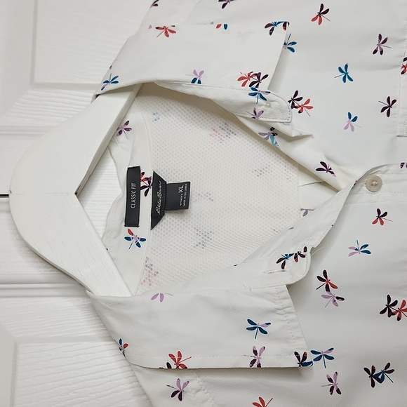 Eddie Bauer classic fit longsleeve button-up dragonfly print multicolor size XL - Picture 4 of 7
